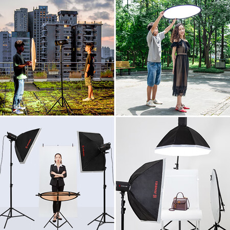 Jinbei JINBEI reflector 110cm five in one folding light barrier photographic equipment soft light reflector Jinbei JINBEI reflector 110cm five in one folding light barrier photographic equipment soft light reflector