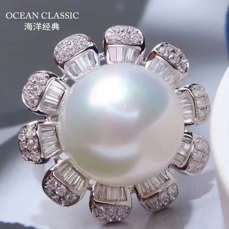 Ocean Classic Natural Australian Seawater White Pearl Ring with Deposit 18K Gold Inlaid Foot Reversed Drill Round Pearl Baby Muscle Pearl Light Good Lady Jewelry Lady Temperament Gift Contact Customer Service to Order, Deposit 1000 Ocean Classic Natural Australian Seawater White Pearl Ring with Deposit 18K Gold Inlaid Foot Reversed Drill Round Pearl Baby Muscle Pearl Light Good Lady Jewelry Lady Temperament Gift Contact Customer Service to Order, Deposit 1000