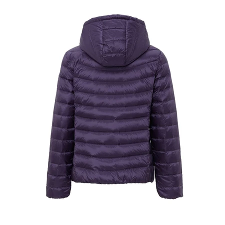 Jieao light down jacket women's short 90% white goose down hooded winter coat women's thin down jacket 1312206 8046#purple 160/S Jieao light down jacket women's short 90% white goose down hooded winter coat women's thin down jacket 1312206 8046#purple 160/S