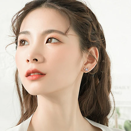YYEU 925 silver moonstone elk earrings for women Japanese and Korean dreamy fresh earrings students all-match earrings 925 silver moonstone antler earrings YYEU 925 silver moonstone elk earrings for women Japanese and Korean dreamy fresh earrings students all-match earrings 925 silver moonstone antler earrings