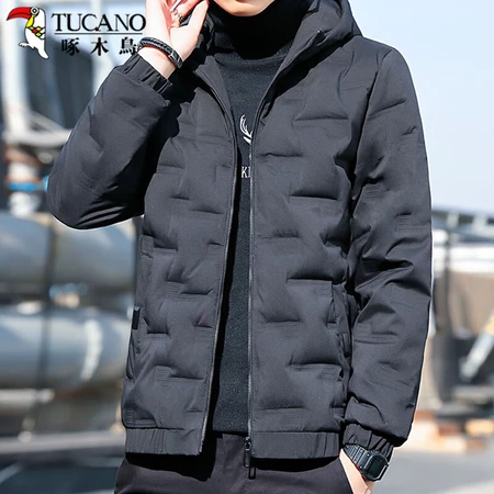 Woodpecker TUCANO Cotton Cotton Men's Winter Padded Cotton Cotton Hooded Fashion Versatile Warm Cotton Padded Jacket Casual Men's Jacket Coat Top Black Custom 4XL Woodpecker TUCANO Cotton Cotton Men's Winter Padded Cotton Cotton Hooded Fashion Versatile Warm Cotton Padded Jacket Casual Men's Jacket Coat Top Black Custom 4XL