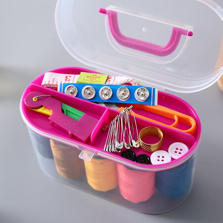Xinqin sewing box set travel goods multi-purpose portable sewing tool box storage bag random color Xinqin sewing box set travel goods multi-purpose portable sewing tool box storage bag random color