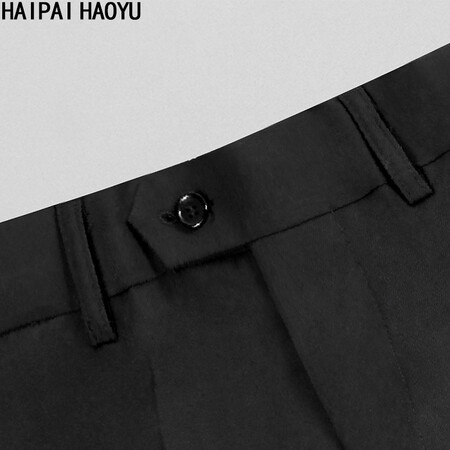 HAIPAIHAOYU Chinese tunic suit men's slim solid color Tang suit youth stand-up collar suit Chinese groom dress 1665 black 180 top 33 pants HAIPAIHAOYU Chinese tunic suit men's slim solid color Tang suit youth stand-up collar suit Chinese groom dress 1665 black 180 top 33 pants