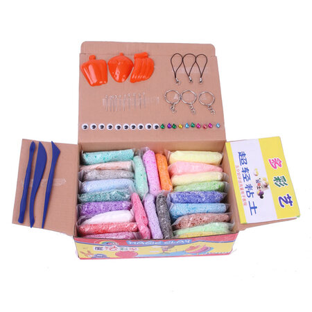 Colorful art 24 colors pearl mud ultra light clay snow mud 3d color mud set plasticine children's toy slime handmade color mud 24 colors bag deluxe version of snow mud Colorful art 24 colors pearl mud ultra light clay snow mud 3d color mud set plasticine children's toy slime handmade color mud 24 colors bag deluxe version of snow mud