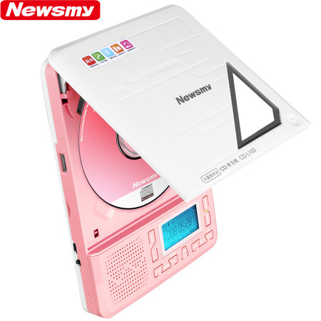 Newman CD learning repeater CD-L100 lithium battery charging version student English teaching CD recorder portable audio speaker mp3 walkman player supports U disk TF card pink Newman CD learning repeater CD-L100 lithium battery charging version student English teaching CD recorder portable audio speaker mp3 walkman player supports U disk TF card pink