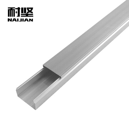 Hard-resistant aluminum alloy square trunking, surface mounting, square cloth, externally-opening brushed aluminum large-cover metal square trunking, electrical accessories 50mm*25mm Hard-resistant aluminum alloy square trunking, surface mounting, square cloth, externally-opening brushed aluminum large-cover metal square trunking, electrical accessories 50mm*25mm