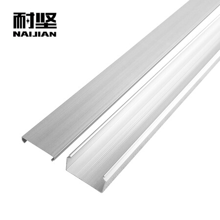 Hard-resistant aluminum alloy square trunking, surface mounting, square cloth, externally-opening brushed aluminum large-cover metal square trunking, electrical accessories 50mm*25mm Hard-resistant aluminum alloy square trunking, surface mounting, square cloth, externally-opening brushed aluminum large-cover metal square trunking, electrical accessories 50mm*25mm
