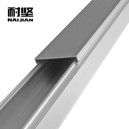 Hard-resistant aluminum alloy square trunking, surface mounting, square cloth, externally-opening brushed aluminum large-cover metal square trunking, electrical accessories 50mm*25mm Hard-resistant aluminum alloy square trunking, surface mounting, square cloth, externally-opening brushed aluminum large-cover metal square trunking, electrical accessories 50mm*25mm