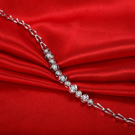 Zokay Love Love Diamond Bracelet Diamond Bracelet Women's Wrist Decoration Fashion Jewelry Christmas Gift Total 65 Points Customization Zokay Love Love Diamond Bracelet Diamond Bracelet Women's Wrist Decoration Fashion Jewelry Christmas Gift Total 65 Points Customization