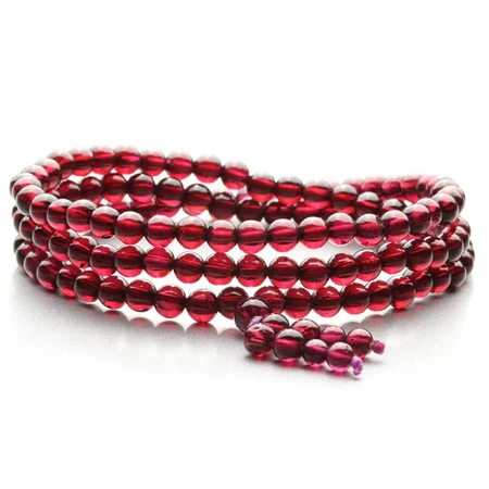 Shiyue Jewelry 5mm Wine Red Three Rings Garnet Bracelet Bracelet Crystal Agate Valentine's Day Gift Shiyue Jewelry 5mm Wine Red Three Rings Garnet Bracelet Bracelet Crystal Agate Valentine's Day Gift