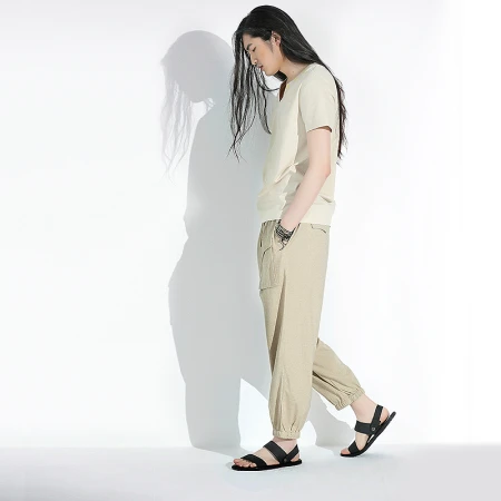 Phantom designer fashion brand men's clothing personality trendy men's tooling multi-bag loose large size cropped pants with bundled feet casual harem pants khaki S Phantom designer fashion brand men's clothing personality trendy men's tooling multi-bag loose large size cropped pants with bundled feet casual harem pants khaki S