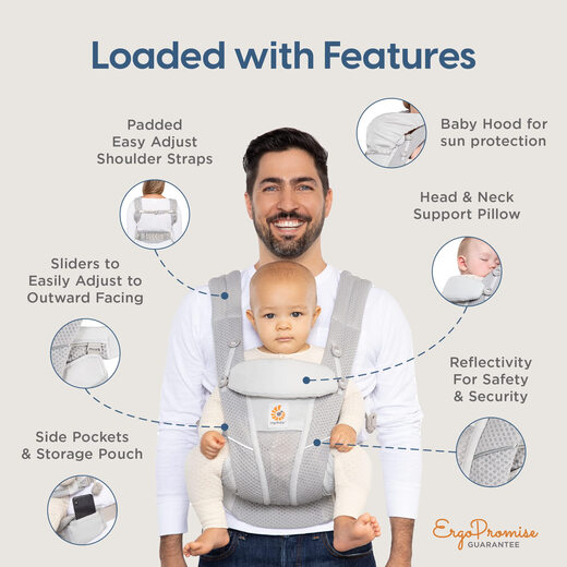 ERGObaby Omni Breeze 透气网眼婴儿背带 7-45 磅 ERGObaby Omni Breeze 透气网眼婴儿背带 7-45 磅
