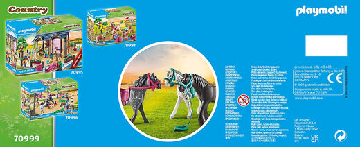 Playmobil World Horse Set de tres piezas Playmobil World Horse Set de tres piezas