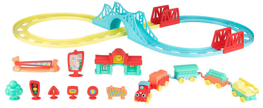 JC Toys Toys Train Set tragbares Zugthema für Babys und Kinder geeignet JC Toys Toys Train Set tragbares Zugthema für Babys und Kinder geeignet