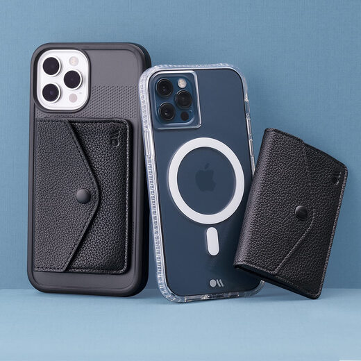 CASE-MATE - 磁性口袋 - 磁性钱包卡包 - 专为 MagSafe 兼容的 iPhone 和手机壳 - 黑色 CASE-MATE - 磁性口袋 - 磁性钱包卡包 - 专为 MagSafe 兼容的 iPhone 和手机壳 - 黑色