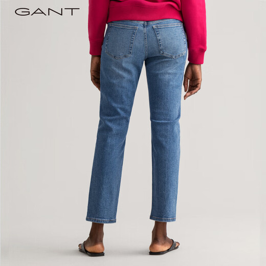 GANT甘特女经典气质中腰舒适通勤简约长裤牛仔裤|4100104 983浅蓝色 26 GANT甘特女经典气质中腰舒适通勤简约长裤牛仔裤|4100104 983浅蓝色 26