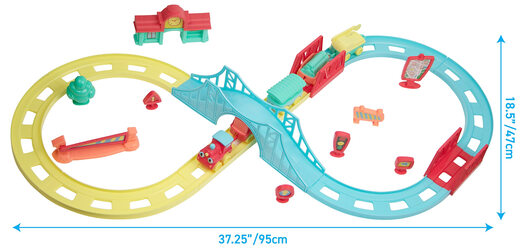 JC Toys Toys Train Set tragbares Zugthema für Babys und Kinder geeignet JC Toys Toys Train Set tragbares Zugthema für Babys und Kinder geeignet