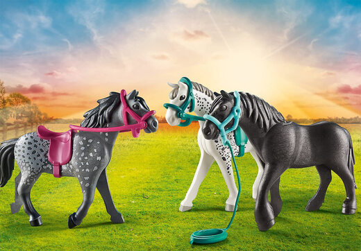 Playmobil World Horse Set de tres piezas Playmobil World Horse Set de tres piezas