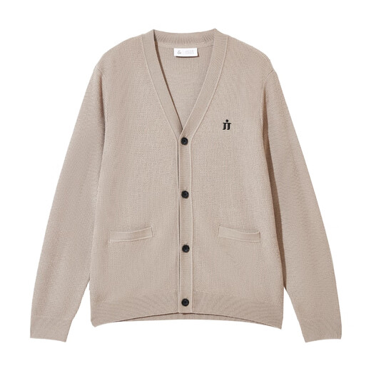 杰克·琼斯(JACK&JONES)男装冬季时尚潮百搭舒适日常开衫毛衣V领直筒针织衫男224424009 C02卡其色 S 170 杰克·琼斯(JACK&JONES)男装冬季时尚潮百搭舒适日常开衫毛衣V领直筒针织衫男224424009 C02卡其色 S 170