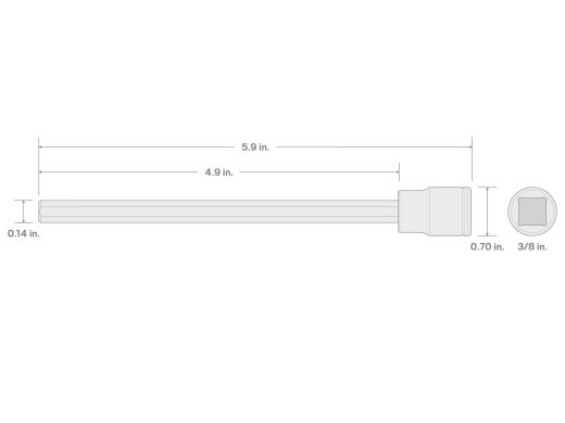 TEKTON 3/8 英寸驱动器 x 9/64 英寸长六角钻头插座 SHB12401 TEKTON 3/8 英寸驱动器 x 9/64 英寸长六角钻头插座 SHB12401