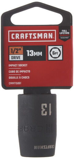 Handwerksmann flache Impact Socket Metrik 1/2-Zoll-Antrieb 13 mm (CMMT15861) Handwerksmann flache Impact Socket Metrik 1/2-Zoll-Antrieb 13 mm (CMMT15861)