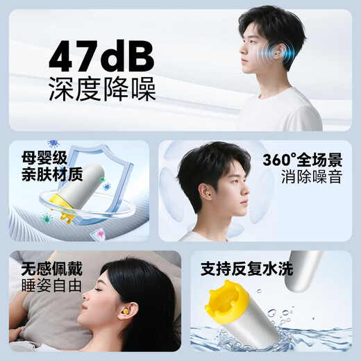 IKEA Yi Crown Tapones para los oídos insonorizados para dormir, súper antirruido, súper reducción de ruido, especiales para ronquidos, sueño silencioso, ruidosos sin dañar los oídos IKEA Yi Crown Tapones para los oídos insonorizados para dormir, súper antirruido, súper reducción de ruido, especiales para ronquidos, sueño silencioso, ruidosos sin dañar los oídos