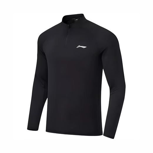 Li Ning Zipper Sunscreen Long Sleeve T-Shirt Men's Autumn New Business Commuting Fitness Sweater Casual Bottoming Top Black Fitness T-Shirt L 
Li Ning Zipper Sunscreen Long Sleeve T-Shirt Men's Autumn New Business Commuting Fitness Sweater Casual Bottoming Top Black Fitness T-Shirt L