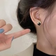 YYEU cross black earrings 2022 new trendy 925 silver earrings femininity niche high-end round face silver needle earrings geometric cross black earrings YYEU cross black earrings 2022 new trendy 925 silver earrings femininity niche high-end round face silver needle earrings geometric cross black earrings