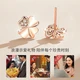 Bahui D color moissanite S925 silver four-leaf clover earrings ladies rose gold earrings birthday Valentine's Day gift for girlfriend Moissanite four-leaf clover earrings + six roses gift box Bahui D color moissanite S925 silver four-leaf clover earrings ladies rose gold earrings birthday Valentine's Day gift for girlfriend Moissanite four-leaf clover earrings + six roses gift box