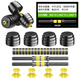 Huaya HUAYA dumbbell men's barbell set adjustable environmental protection rubberized hand bell Yaling home sports fitness equipment 40 kg, a pair of left and right hands each 20 kg + wrist guard connecting rod tutorial Huaya HUAYA dumbbell men's barbell set adjustable environmental protection rubberized hand bell Yaling home sports fitness equipment 40 kg, a pair of left and right hands each 20 kg + wrist guard connecting rod tutorial