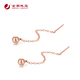 Jinchao Jewelry 2021 new net red same style ear line 18K rose gold ear line female rose gold earring female trendy ins round bead style rose gold hanging small light bead style ear line Jinchao Jewelry 2021 new net red same style ear line 18K rose gold ear line female rose gold earring female trendy ins round bead style rose gold hanging small light bead style ear line