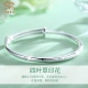 Chinese jewelry four-leaf clover silver bracelet pure silver 999 silver bracelet silver jewelry gift girlfriend gift wife fashion jewelry student girlfriend bracelet jewelry about 20g new rose gift box Chinese jewelry four-leaf clover silver bracelet pure silver 999 silver bracelet silver jewelry gift girlfriend gift wife fashion jewelry student girlfriend bracelet jewelry about 20g new rose gift box
