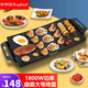 Royalstar Home Indoor Korean Multifunctional Smokeless Grill Electric Grill Teppanyaki Pan Electric Grill Pan Barbecue Machine Nonstick Barbecue Grill Iron Barbecue Commercial Barbecue Grill With Gifts Large Slate Coated Black Curved Surface With Gifts Seven Sets Royalstar Home Indoor Korean Multifunctional Smokeless Grill Electric Grill Teppanyaki Pan Electric Grill Pan Barbecue Machine Nonstick Barbecue Grill Iron Barbecue Commercial Barbecue Grill With Gifts Large Slate Coated Black Curved Surface With Gifts Seven Sets