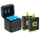 TELESIN compatible with GoPro10 11 battery Hero9 battery charger GoPro accessories sports camera charging box memory card storage 2.4A charging two batteries and one charging set TELESIN compatible with GoPro10 11 battery Hero9 battery charger GoPro accessories sports camera charging box memory card storage 2.4A charging two batteries and one charging set