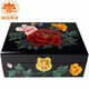 Nine-color jiucai jewelry box Pingyao push light lacquerware Hand-made collections for women’s day gifts Push light lacquer jewellery box Shanxi specialty products in full bloom with black background Nine-color jiucai jewelry box Pingyao push light lacquerware Hand-made collections for women’s day gifts Push light lacquer jewellery box Shanxi specialty products in full bloom with black background