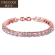 Dailuoqi light luxury brand bracelet female rose gold Moissanite diamond 18 gold four-claw bull head platinum non-fading bracelet birthday gift for girlfriend and wife 18 gold white-20 points-15cm gift box lettering Dailuoqi light luxury brand bracelet female rose gold Moissanite diamond 18 gold four-claw bull head platinum non-fading bracelet birthday gift for girlfriend and wife 18 gold white-20 points-15cm gift box lettering