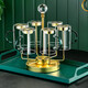 Yiyaju Light Luxury Glass Water Cup Set with Handle Teacup Cup Set European-style Household Cup Family Living Room 6 Lake Green Handle Cups + Diamond Cup Holder + Iron Tray + 1.5L Yaming Pot Yiyaju Light Luxury Glass Water Cup Set with Handle Teacup Cup Set European-style Household Cup Family Living Room 6 Lake Green Handle Cups + Diamond Cup Holder + Iron Tray + 1.5L Yaming Pot