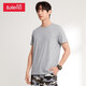 Baleno Baleno short-sleeved t-shirt men's cotton fashion solid color round neck loose top simple basic youth fashion comfortable compassionate casual bottoming shirt round neck-20E L Baleno Baleno short-sleeved t-shirt men's cotton fashion solid color round neck loose top simple basic youth fashion comfortable compassionate casual bottoming shirt round neck-20E L
