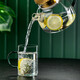 Yiyaju Light Luxury Glass Water Cup Set with Handle Teacup Cup Set European-style Household Cup Family Living Room 6 Lake Green Handle Cups + Diamond Cup Holder + Iron Tray + 1.5L Yaming Pot Yiyaju Light Luxury Glass Water Cup Set with Handle Teacup Cup Set European-style Household Cup Family Living Room 6 Lake Green Handle Cups + Diamond Cup Holder + Iron Tray + 1.5L Yaming Pot