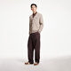 杰克·琼斯(JACK&JONES)男装冬季时尚潮百搭舒适日常开衫毛衣V领直筒针织衫男224424009 C02卡其色 S 170 杰克·琼斯(JACK&JONES)男装冬季时尚潮百搭舒适日常开衫毛衣V领直筒针织衫男224424009 C02卡其色 S 170