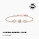 KADER Kadero pure foot 999 silver small waist bracelet female rose gold ladies bracelet jewelry wife birthday Christmas gift for girlfriend for wife bright style-single row of diamonds + classic O chain KADER Kadero pure foot 999 silver small waist bracelet female rose gold ladies bracelet jewelry wife birthday Christmas gift for girlfriend for wife bright style-single row of diamonds + classic O chain
