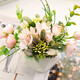 Shengshitaibao fake flower simulation flower dried flower bouquet silk flower plastic decorative flower ceramic vase floral decoration porch TV cabinet living room dining table flower decoration pink rose Shengshitaibao fake flower simulation flower dried flower bouquet silk flower plastic decorative flower ceramic vase floral decoration porch TV cabinet living room dining table flower decoration pink rose