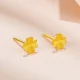 Saturday blessing jewelry four-leaf clover pure gold 999 gold earrings women's pure gold earrings priced at AA096009 about 0.7g Saturday blessing jewelry four-leaf clover pure gold 999 gold earrings women's pure gold earrings priced at AA096009 about 0.7g