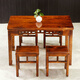 Yue Qiaoxin Carbonized anticorrosive table and chair outdoor furniture small apartment solid wood fast food table restaurant antique table and chair set combination single square stool Yue Qiaoxin Carbonized anticorrosive table and chair outdoor furniture small apartment solid wood fast food table restaurant antique table and chair set combination single square stool