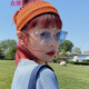 Changyin net red same paragraph square small frame sunglasses Harajuku retro ocean film color glasses fashion personality photo decoration glasses lcy black frame blue film Changyin net red same paragraph square small frame sunglasses Harajuku retro ocean film color glasses fashion personality photo decoration glasses lcy black frame blue film
