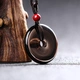 Jinshiling natural obsidian safety buckle pendant for men and women natal year amulet crystal couple necklace cinnabar good luck beads to keep safe for boys and girls wife birthday gift ice species obsidian safety buckle Jinshiling natural obsidian safety buckle pendant for men and women natal year amulet crystal couple necklace cinnabar good luck beads to keep safe for boys and girls wife birthday gift ice species obsidian safety buckle