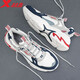 Xtep men's shoes sports shoes men's autumn and winter leather shoes shock absorption new running shoes running shoes casual shoes men's sports shoes bag old shoes men white gray 40 Xtep men's shoes sports shoes men's autumn and winter leather shoes shock absorption new running shoes running shoes casual shoes men's sports shoes bag old shoes men white gray 40