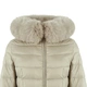 Jieao down jacket women's white duck down fox fur collar winter coat winter women's over-the-knee down jacket 7981028 7220#beige 170/L Jieao down jacket women's white duck down fox fur collar winter coat winter women's over-the-knee down jacket 7981028 7220#beige 170/L