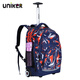 uniker elementary school trolley school bag male backpack female European and American luggage bag casual middle school student school bag lightweight trolley bag dynamic 11097M uniker elementary school trolley school bag male backpack female European and American luggage bag casual middle school student school bag lightweight trolley bag dynamic 11097M