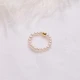 Jingrunxinjian 18K Gold Accessories White Freshwater Pearl Girls Elastic Band String 3-4mm#11 Fashion Light Luxury Simple Ring Birthday Gift with Certificate Jingrunxinjian 18K Gold Accessories White Freshwater Pearl Girls Elastic Band String 3-4mm#11 Fashion Light Luxury Simple Ring Birthday Gift with Certificate